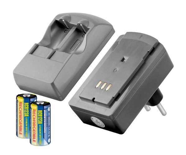Kroviklis su 2x RCR123A akumuliatoriais 46305 4040849463051