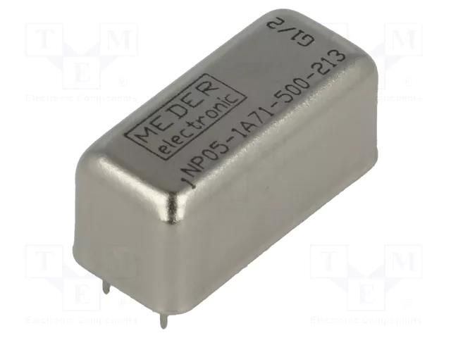 Relay: reed switch; SPST-NO; Ucoil: 5VDC; 1.25A; max.200VDC; 10W MEDER NP051A66500213