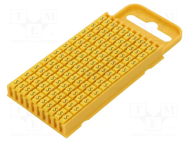 Markers; Marking: S; 4.3÷5.3mm; polyamide; yellow; -40÷85°C; WIC HELLERMANNTYTON WIC3-S-PA-YE-C1