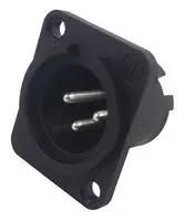 PLUG, XLR, PANEL, D-SHELL, 3POLE NC3MPP