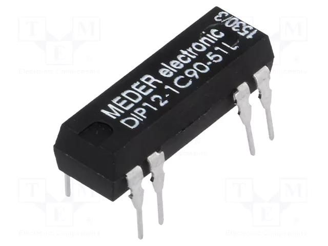Relay: reed switch; SPDT; Ucoil: 12VDC; 0.5A; max.100VDC; 290mW; PCB MEDER DIP12-1C90-51L