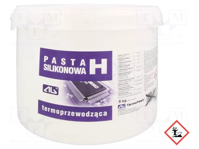 Heat transfer paste; white; silicon based,do not conduct; 5kg AG TERMOPASTY PASTA-SILH-5000