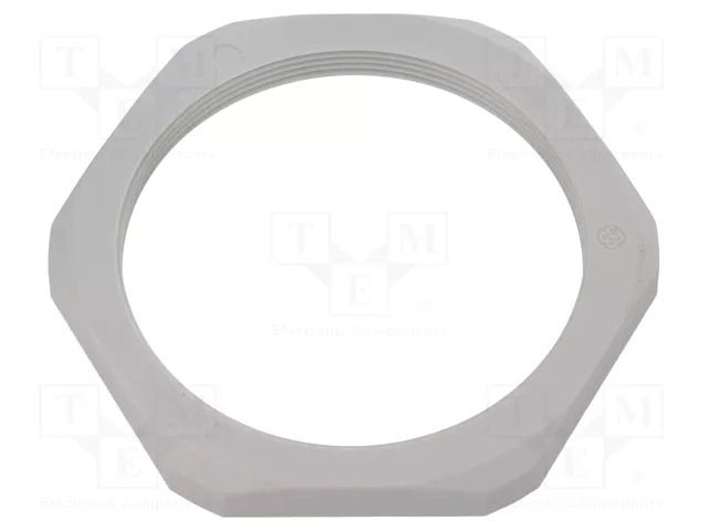 Nut; M63; polyamide; Thk: 8mm; Spanner: 75mm; grey; Thread: metric HUMMEL HUMMEL-1262630050
