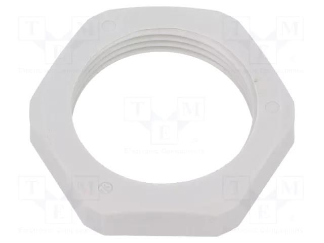 Nut; M25; polyamide; Thk: 6.5mm; Spanner: 32mm; grey; Thread: metric HUMMEL HUMMEL-1262250050