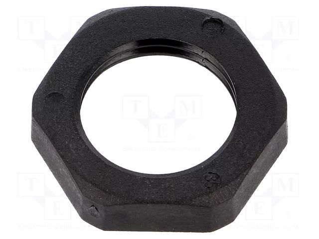 Nut; M16; polyamide; Thk: 5mm; Spanner: 17mm; black; Thread: metric HUMMEL HUMMEL-1262160150