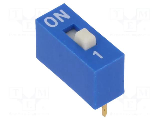 Switch: DIP-SWITCH; Poles number: 1; ON-OFF; 0.025A/24VDC; Pos: 2/1 ECE EDG101S