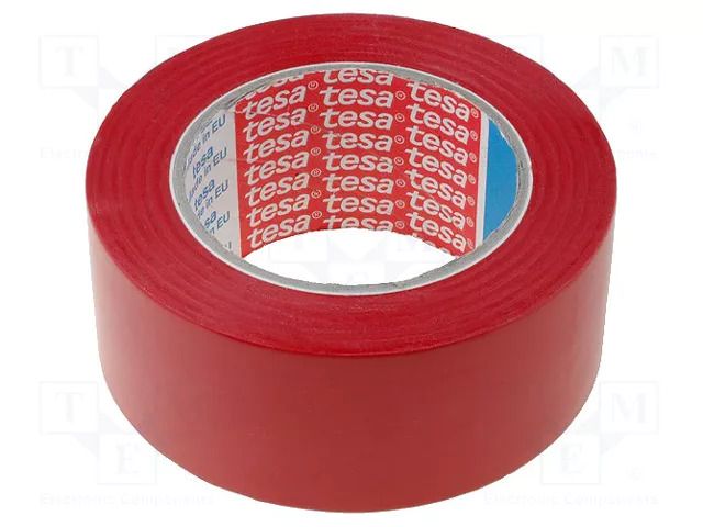 Tape: marking; red; L: 33m; W: 50mm; self-adhesive; Thk: 180um; 200% TESA TESA-4169-50RD