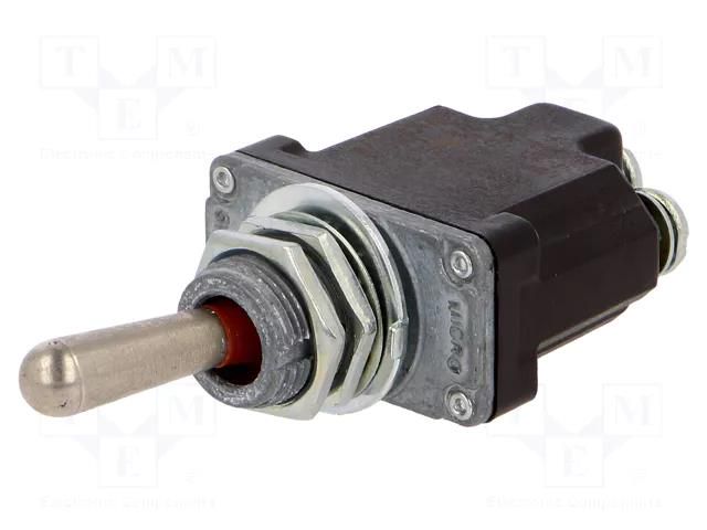 Switch: toggle; Pos: 2; SPST; ON-OFF; 6A/230VAC; 20A/28VDC; NT; IP67 HONEYWELL 1NT1-2