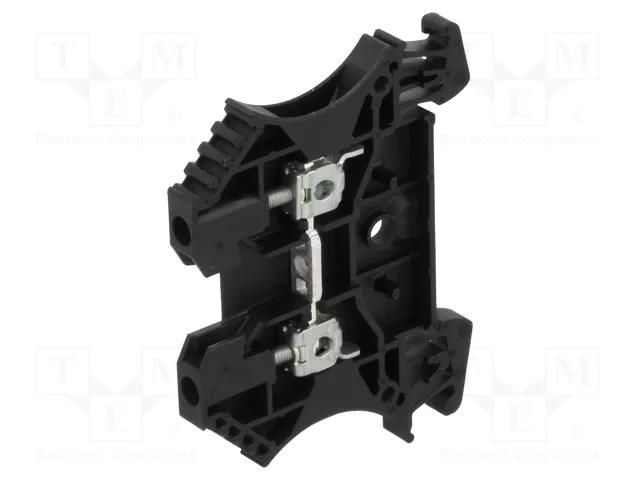 Splice terminal: rail; 24A; 800V; screw terminal; black; 2.5mm2 WEIDMÜLLER WDU2.5/BK