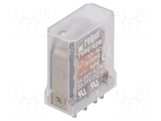 Relay: electromagnetic; DPDT; Ucoil: 110VAC; Icontacts max: 10A RELPOL R2M-110VAC