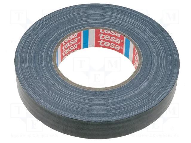 Tape: fixing; W: 25mm; L: 50m; Thk: 0.26mm; natural caoutchouc; black TESA TESA-4688-25