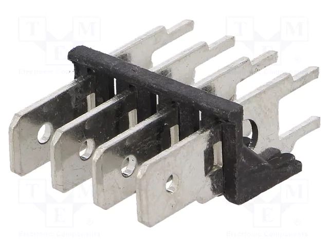 Terminal: spade terminal strip; 6.3mm; 0.8mm; THT; steel; tinned KEYSTONE KEYS7834