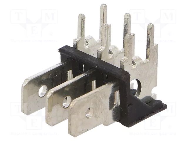 Terminal: spade terminal strip; 6.4mm; 0.8mm; THT; steel; tinned KEYSTONE KEYS7823