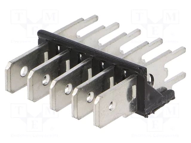 Terminal: spade terminal strip; 6.3mm; 0.8mm; THT; brass; tinned KEYSTONE KEYS7815
