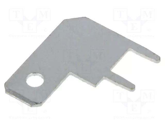 Terminal: flat; 5.2mm; 0.5mm; male; THT; brass; tinned; angled 90° KEYSTONE KEYS4905