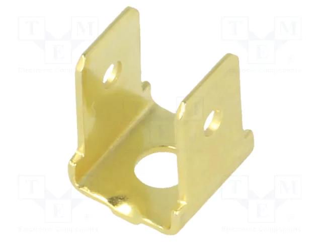 Terminal: flat; 4.8mm; 0.5mm; male; M2,5; double; screw; brass KEYSTONE KEYS1262