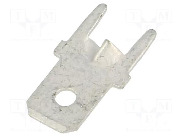 Terminal: flat; 5.2mm; 0.5mm; male; THT; brass; tinned; straight KEYSTONE KEYS1286-ST