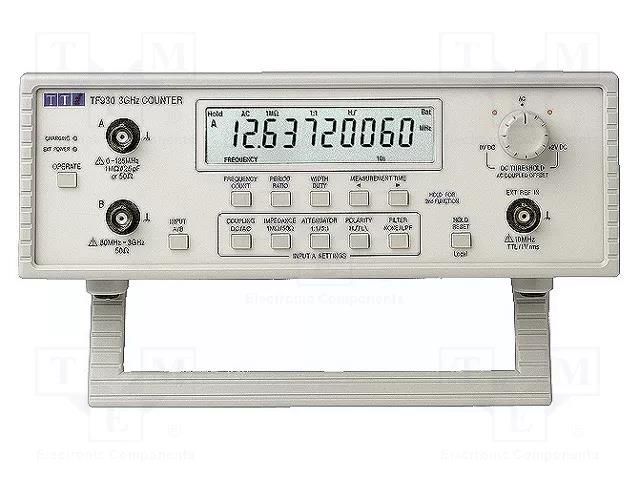 Meter: frequency; LCD; Ch: 2; 0.001÷3000MHz; Interface: USB; 5÷40°C AIM-TTI TF930