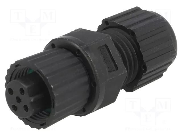Connector: M12; plug; PIN: 5; female; 60V; straight; IP67,IP68; 4A AMPHENOL LTW SBP-05BFFA-SL8001