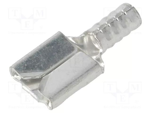 Terminal: flat; 6.4mm; 0.8mm; female; crimped; for cable; straight KEYSTONE KEYS8273