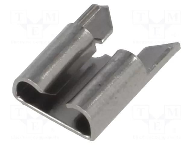 Terminal: flat; 6.4mm; 0.8mm; female; THT; brass; tinned; straight KEYSTONE KEYS3528