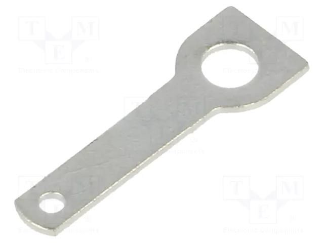 Terminal: flat; 2.8mm; 0.5mm; male; M2,5; screw; brass; tinned KEYSTONE KEYS1269
