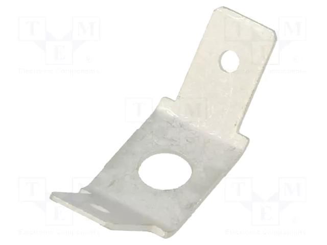 Terminal: flat; 4.8mm; 0.5mm; male; M2,5; double; screw; brass KEYSTONE KEYS1241