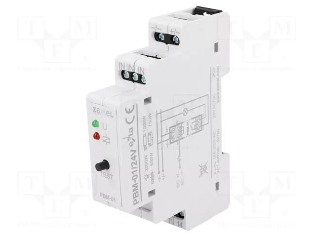Relay: installation; bistable,impulse; NO; Ucoil: 24VAC,24VDC ZAMEL PBM-01/24V