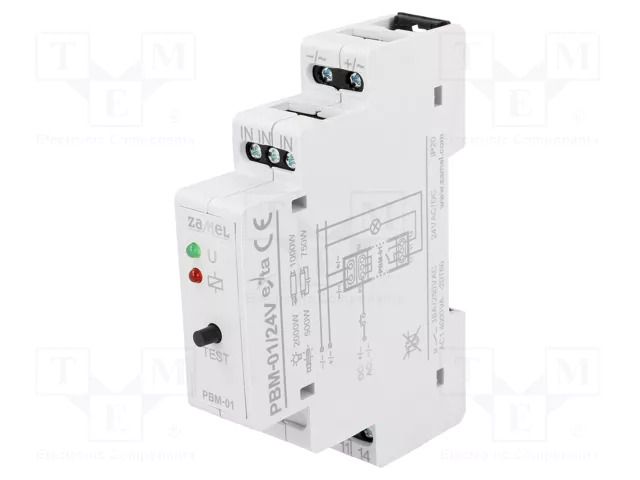 Relay: installation; bistable,impulse; NO; Ucoil: 24VAC,24VDC ZAMEL PBM-01/24V