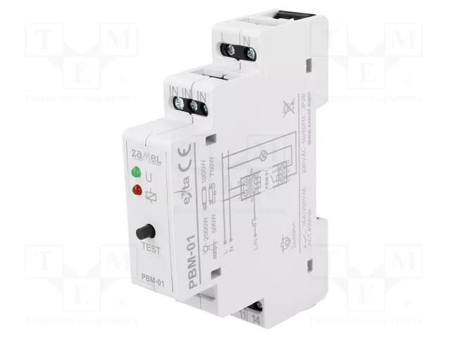Relay: installation; bistable,impulse; NO; Ucoil: 230VAC; PBM; 16A ZAMEL PBM-01