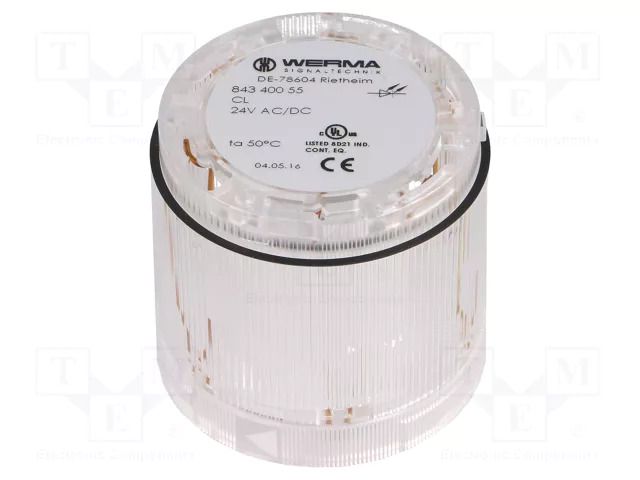Module: light signaller; colourless; 24VDC; IP54; Ø70x66mm WERMA WER-84340055