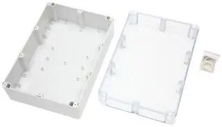 ENCLOSURE, MULTIPURPOSE, PC, GREY, CLEAR MP015472