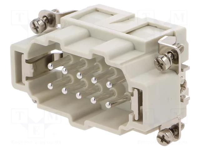 Connector: HDC; contact insert; male; S-EP; PIN: 10; 10+PE; size 10B MOLEX MX-93601-0230