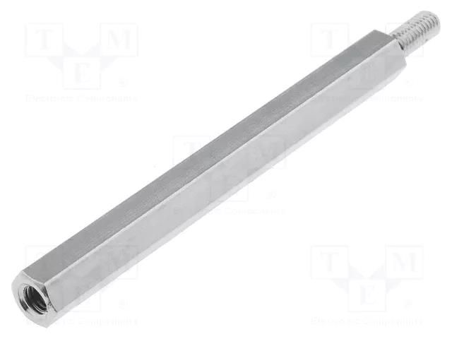 Screwed spacer sleeve; 50mm; Int.thread: M3; Ext.thread: M3; brass DREMEC TFM-M3X50/DR213