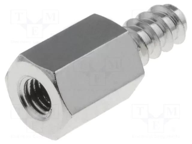 Screwed spacer sleeve; 8mm; Int.thread: M3; Ext.thread: ST3,5 DREMEC TFM-ST3.5X8/M3