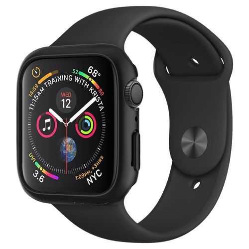 Spigen Thin Fit Case for Apple Watch 4/5/6/SE (44mm) - Black, Spigen 8809613760408 8809613760408