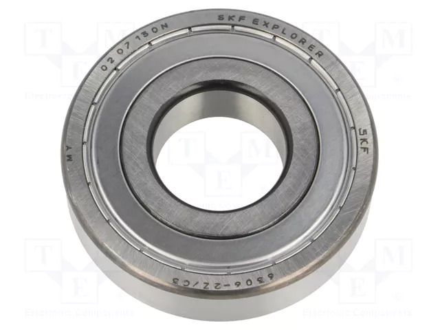 Bearing: single row deep groove ball; Øint: 30mm; Øout: 72mm SKF SKF6306-2Z/C3