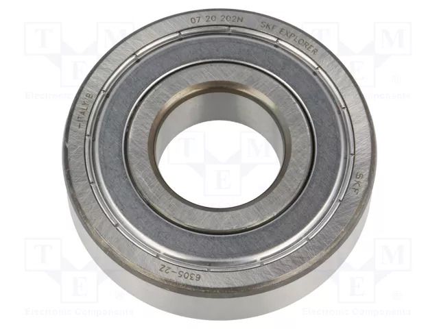 Bearing: single row deep groove ball; Øint: 25mm; Øout: 62mm SKF SKF6305-2Z
