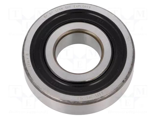 Bearing: single row deep groove ball; Øint: 25mm; Øout: 62mm SKF SKF6305-2RS1/C3
