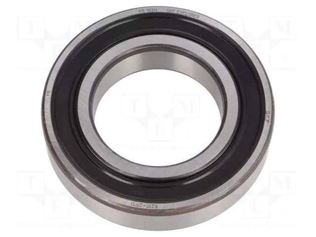 Bearing: single row deep groove ball; Øint: 50mm; Øout: 90mm SKF SKF6210-2RS1