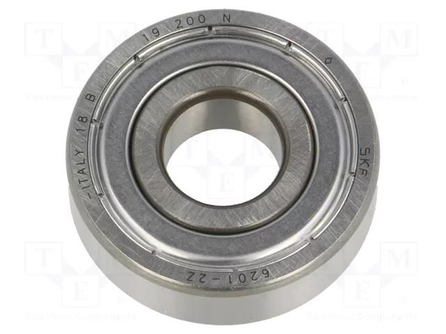 Bearing: single row deep groove ball; Øint: 12mm; Øout: 32mm SKF SKF6201-2Z