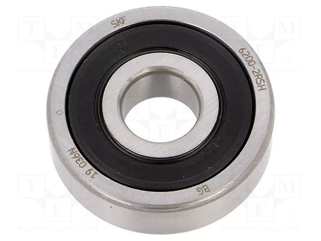 Bearing: single row deep groove ball; Øint: 10mm; Øout: 30mm SKF SKF6200-2RSH
