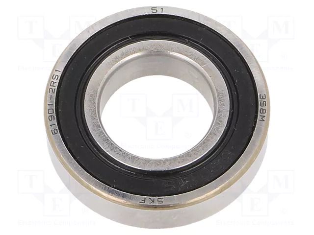 Bearing: single row deep groove ball; Øint: 12mm; Øout: 24mm SKF SKF61901-2RS1