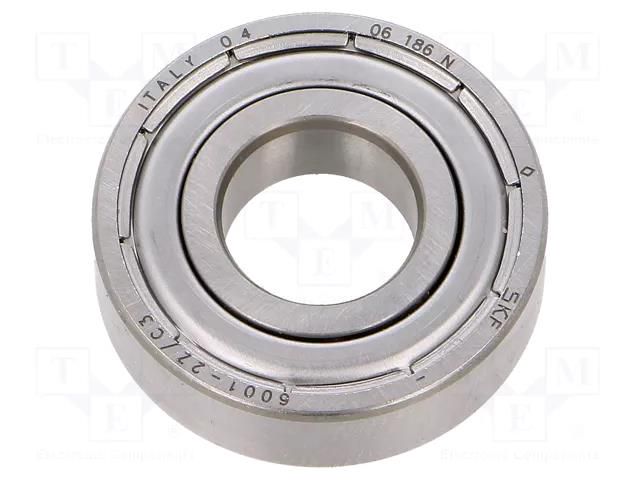 Bearing: single row deep groove ball; Øint: 12mm; Øout: 28mm SKF SKF6001-2Z/C3