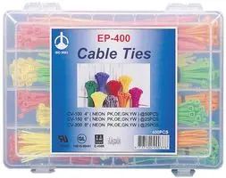 400 PIECE NEON-COLORED CABLE TIE ASSORTMENT SPC35327