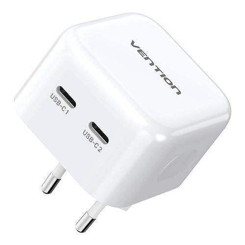 Vention FBPW0-EU USB(C+C) GaN (35W/35W) mains charger (white), Vention FBPW0-EU