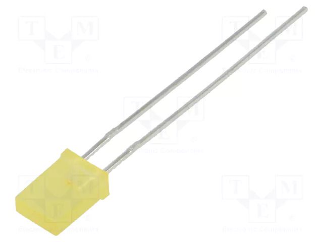 LED; yellow; rectangular; 5x2mm; 16÷25mcd; 146°; Front: flat; 20mA LUCKYLIGHT LL-254YD1E-2Y