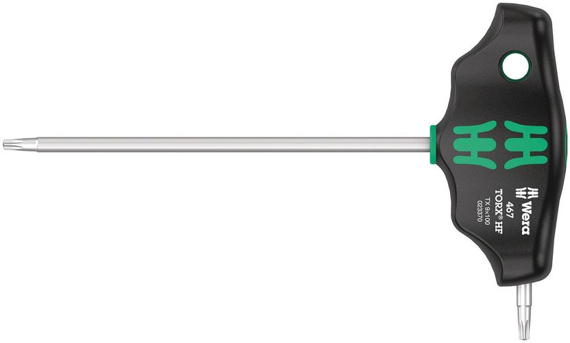 467 TORX® HF T-handle screwdriver with holding function, TX 9x100, Wera 05023370001
