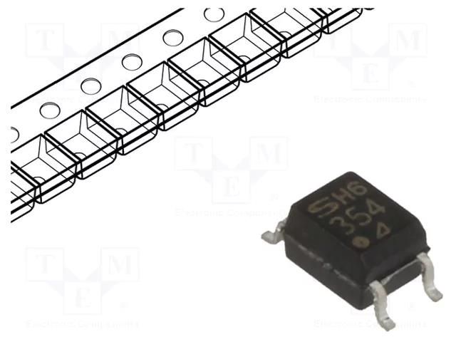 Optocoupler; SMD; Ch: 1; OUT: transistor; Uinsul: 3.75kV; Uce: 80V SHARP PC354NJ0000F