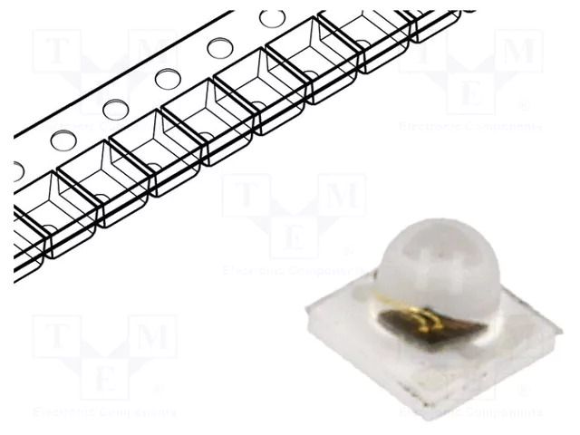 IR transmitter; 840÷870nm; 300mW; 45°; 1.3÷2VDC; SMD; 350mA; square ProLight Opto PK2N-2JJE-RB